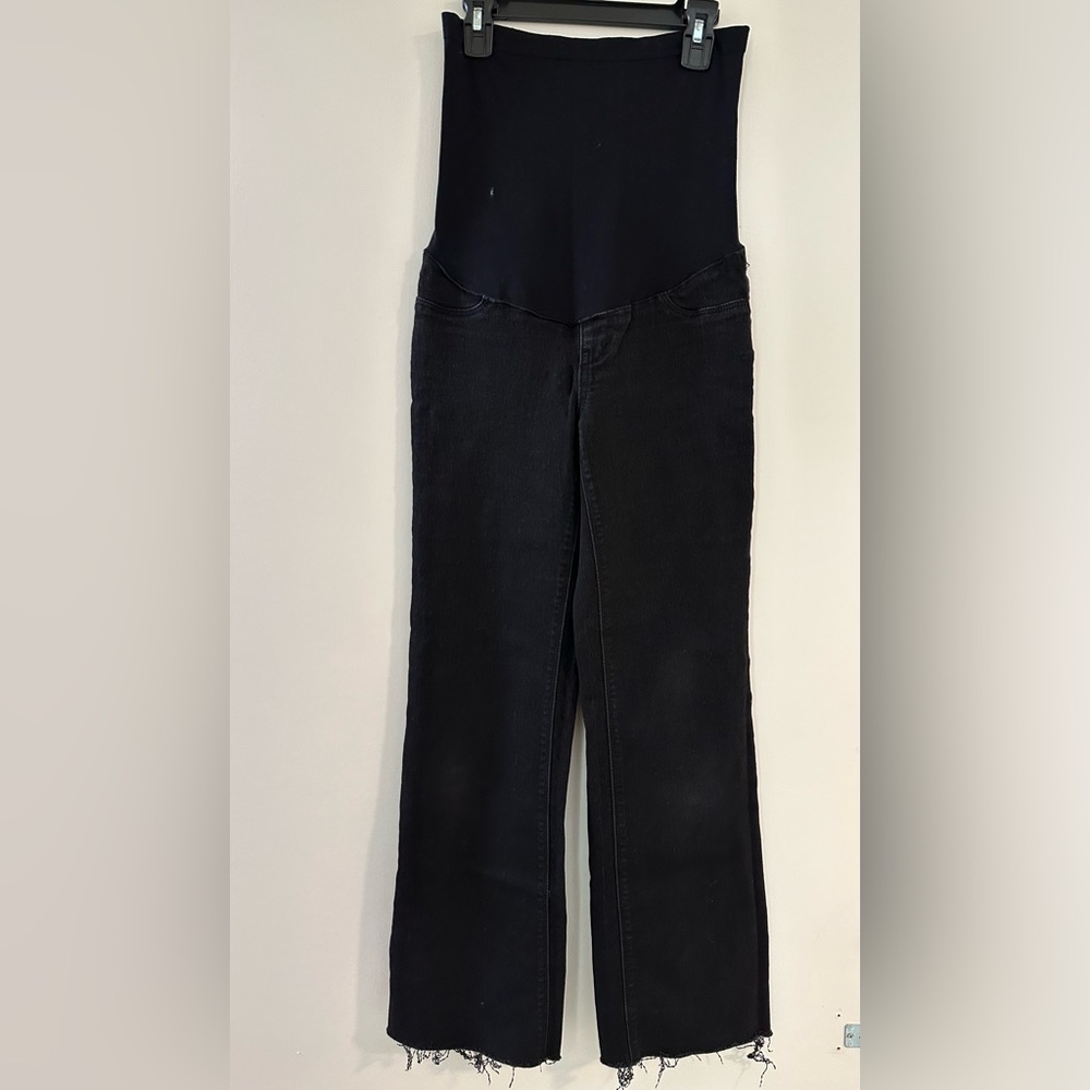 1822 Denim ReDenim Over the Bump Raw Hem Demi Bootcut Maternity Jeans